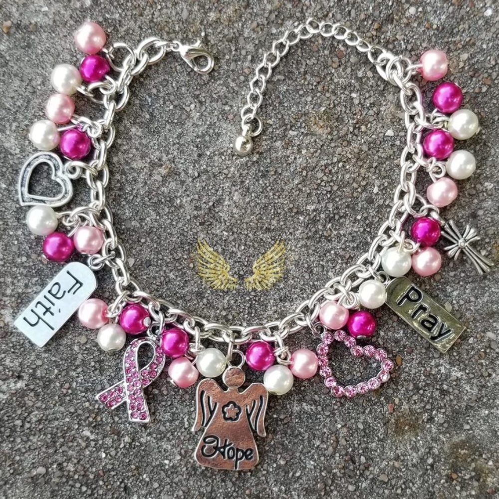 Breast Cancer Awareness Charm Bracelet